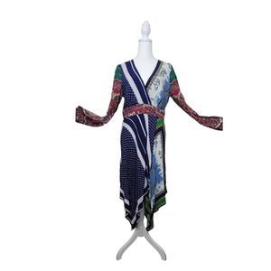 Moulinette Soeurs By Anthropologie Wrap Dress Women's 10 Multicolor Istanbul
